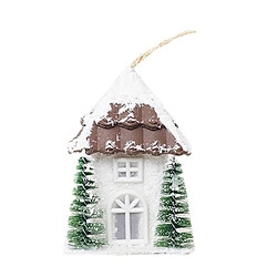 Wewoo 2 PCS Noël Creative Warm Light Cabin Décoration Accessoires Scène Marron