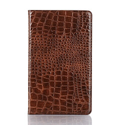 Wewoo Housse Coque Etui à rabat horizontal en cuir texturé avec support pour cartes et porte-cartes Huawei MediaPad M6 8.4 2019 Marron