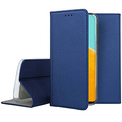 Htdmobiles Housse pour Samsung Galaxy A24 4G / A25 5G - etui coque pochette portefeuille + film ecran - BLEU MAGNET