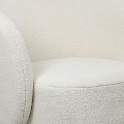 Acheter ICONIK INTERIOR Fauteuil Tapissé en Tissu Bouclé - Design Courbé - Dresa Blanc