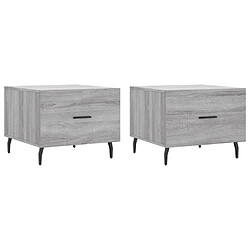 Maison Chic Lot de 2 Tables basses,Table Console pour salon sonoma gris 50x50x40 cm bois d'ingénierie -MN72311