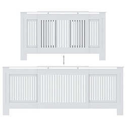 Acheter vidaXL Cache-radiateur MDF Blanc 205 cm