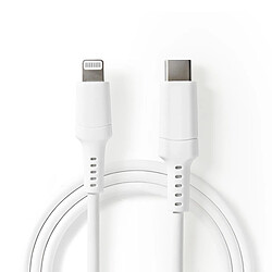 NEDIS Câble Lightning Apple Mâle à 8 Broches Lightning Apple vers USB-C™ 1,0 m Blanc