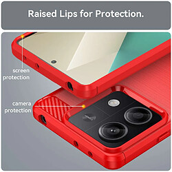 Avis Htdmobiles Coque pour Xiaomi Redmi Note 13 5G - housse etui silicone gel carbone + verre trempe - ROUGE