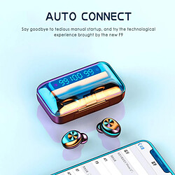 Universal Écouteurs Bluetooth 5.0 sans fil, mini-bouchons d'oreille, affichage numérique stéréo, entrepôt de recharge, étanche avec cordon. pas cher