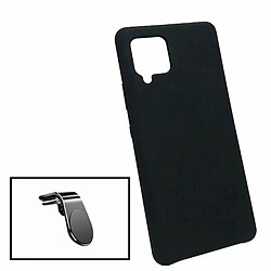 PHONECARE Support Magnétique L Voiture de Conduite Sécurité + Coque en Silicone Liquide pour Samsung Galaxy A22 5G