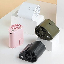 Mini Ventilateur Suspendu à la Taille Flux d'Air Super Puissant Combinaison de Climatisation Portable Batterie Rechargeable Réglage à 3 Vitesses