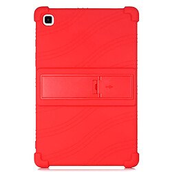 Coque en silicone avec béquille coulissante rouge pour votre Samsung Galaxy Tab A7 10.4 (2020) T500