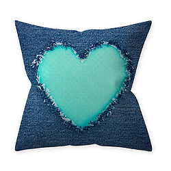 Avis 4 pièces taie d'oreiller bleu sarcelle décoration de la maison par housse de coussin d'oreiller sans oreiller Core-B