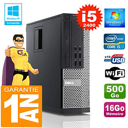 PC DELL 990 SFF Core I5-2400 Ram 16Go Disque 500 Go Wifi W7 - Occasion