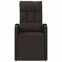 Avis Maison Chic Chaise Relax,Fauteuil inclinable de jardin et coussin Résine tressée Noir -GKD24899