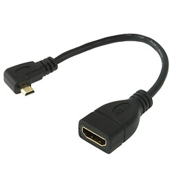 Wewoo Câble Adaptateur de femelle HDMI vers HDMI mâle HDMI de 90 degrés, longueur: 17cm