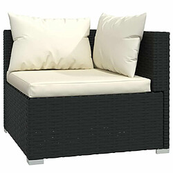 Avis Maison Chic Salon de jardin 6 pcs + coussins - Mobilier/Meubles de jardin - Table et chaises d'extérieur Résine tressée Noir -MN26048