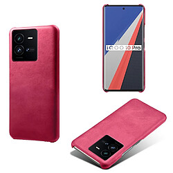 Coque en TPU + PU texture des veaux, anti-chutte pour votre Vivo iQOO 10 Pro 5G - rose