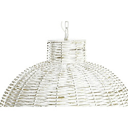 Suspension DKD Home Decor Blanc Doré Fer 50 W 51 x 51 x 38 cm pas cher