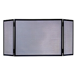 Visiodirect Grille de Protection pour cheminée, Grille Pare-feu en Fer forgé coloris Noir - Hauteur 80 x Longueur 102 x Largeur 30 cm