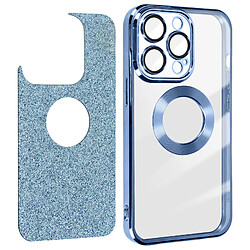 Avizar Coque iPhone 14 Pro Max Paillette Bleu