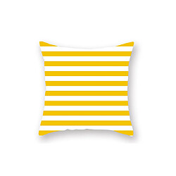 Avis YP Select 4pcs jaune taie d'oreiller géométrique canapé taie d'oreiller de coussin - 2 jaune 45X45Cm