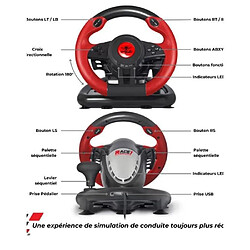 Avis CASQUE + Volant et pédales de jeu Vidéo Race Pro Wheel 1 compatible WINDOWS 11/ PC SPIRIT OF GAMER PROGRAMMABLE 6 boutons+Casque PC