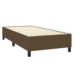 Avis vidaXL Cadre de lit sans matelas marron foncé 80x200 cm tissu