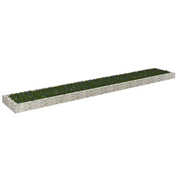 vidaXL Lit surélevé à gabion Acier galvanisé 600x100x20 cm