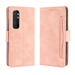 Etui en PU avec support rose pour votre Xiaomi Mi Note 10 Lite