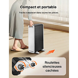 PELONIS Radiateur à huile 2500W, Radiateur à huile à économie d'énergie 13 ailettes Blanc pas cher