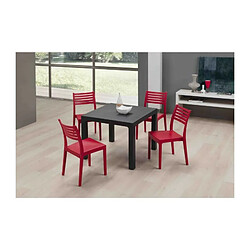 Lot de 4 chaises de jardin OLIMPIA ARETA - 52 x 46 x H 86 cm - Rouge