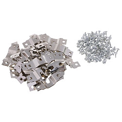 Acheter 50pcs mur photo cadre photo cintres avec des clous pour bricolage décor artisanat argent