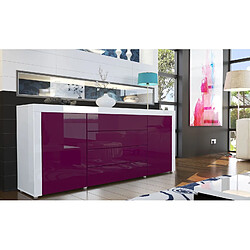 Mpc Buffet design laqué blanc / violet