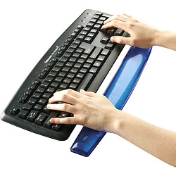 FELLOWES REPOSE-POIGNETS GEL CRYSTAL CLAVIER - BLEU