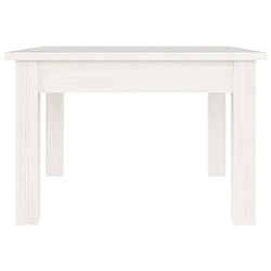 Avis vidaXL Table basse Blanc 45x45x30 cm Bois massif de pin