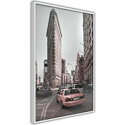 Paris Prix Affiche Murale Encadrée Flatiron Building 20 x 30 cm Blanc