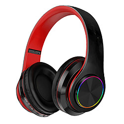 Avis Casque Sport Bluetooth Sans Fil Casque Rechargeable FM TF Noir + Rouge