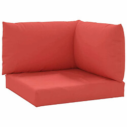 Maison Chic Lot de 3 Coussins Confort,Coussins de palette rouge tissu oxford -GKD59010