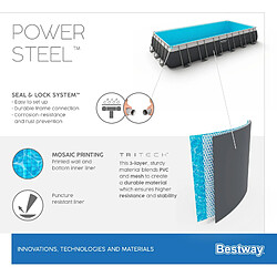 Avis Piscine Démontable Tubulaire Bestway Power Steel 732x366x132 cm avec Pompe de Filtration à Sable de 5.678 L/H, Échelle et Bâche