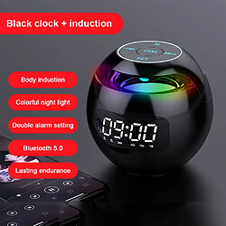 Avis Universal Alarme cool haut-parleur alarme bluetooth mini-subwoofer carte radio petit haut-parleur téléphone horloge audio louange haut parleur portable (noir)