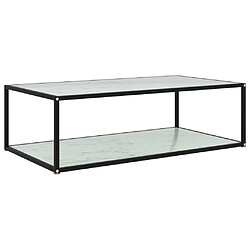 ComfortXL Table Basse Blanc 120x60x35 Cm Verre Trempé