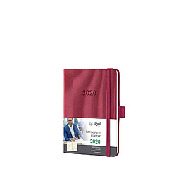 SIGEL C2069 Agenda semainier 2020 Conceptum, couverture rigide, 10,8 x 15,1 cm, rouge foncé