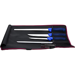 Acheter Visiodirect Trousse de couteaux pour professionnel avec 5 poches coloris noir