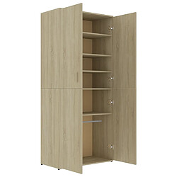 Avis vidaXL Armoire à chaussures Chêne sonoma 80x39x178cm Bois d'ingénierie