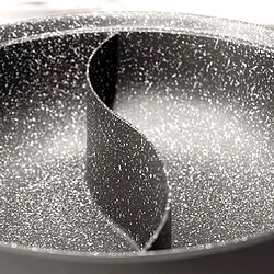 La cocotte duo KITCHENPRO - VENTEO - 2 compartiments - 28cm de diamètre - couvercle en verre - tous feux