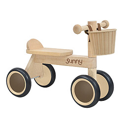 Sunny Mini Walker Draisienne - Bois | Draisienne 4 roues | Draisienne pour enfants pour l'intérieur et l'extérieur | Vélo Draisienne pour bébés avec panier pour garçons/filles de 1,5 à 3 ans