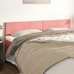 Maison Chic Lot de 2 Têtes de lit design pour chambre - Décoration de lit Rose 100x5x78/88 cm Velours -MN92280