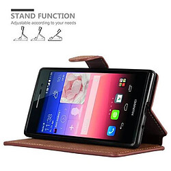 Cadorabo Coque Huawei ASCEND P7 Etui en Brun pas cher