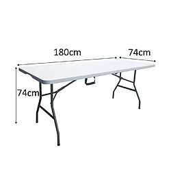 Acheter Table pliante - 180 cm - 8 personnes - plastique