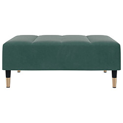 Avis vidaXL Repose-pied vert foncé 77x55x31 cm velours