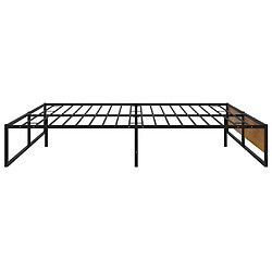 Avis vidaXL Cadre de lit sans matelas noir métal 180x200 cm