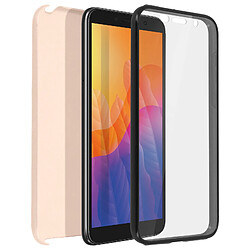 Avizar Coque Huawei Y5p Protection Arrière Rigide + Avant Souple Rose Gold