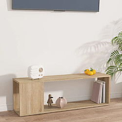 Maison Chic Meuble TV scandinave - Banc TV pour salon Chêne sonoma 100x24x32 cm Aggloméré -MN62423